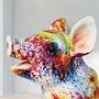 Strawberry Pig And Splash Art Pig Sculptures, thumbnail 4 of 11