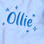 Personalised Baby Blue Elephant Comforter, thumbnail 2 of 6