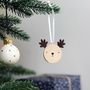 Personalised First Christmas Reindeer Decoration Card, thumbnail 4 of 7