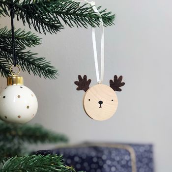 Personalised First Christmas Reindeer Decoration Card, 4 of 7