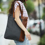 Personalised Canvas And Leather Tote, thumbnail 6 of 7