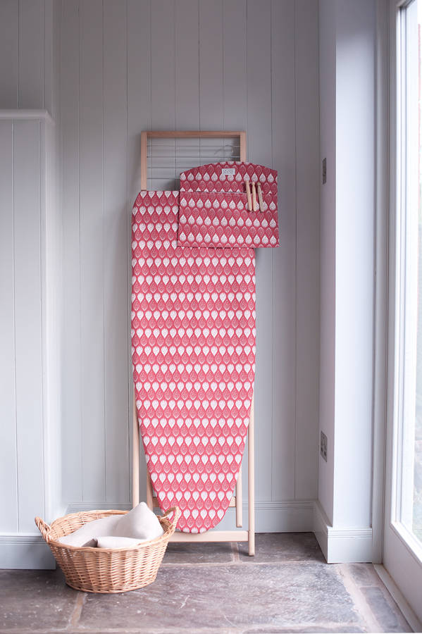 isabella red ironing board cover by cottage in the hills