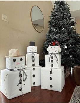 Plain Matt White Christmas Wrapping Paper Roll 10m Roll, 5 of 12