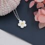 Tiny Forget Me Not Flower Pendant Necklace, thumbnail 1 of 11