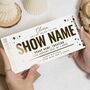 Personalised Gold Foil Concert Ticket, thumbnail 1 of 8