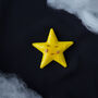 Smiling Happy Gold Star Glass Ornament, thumbnail 1 of 2