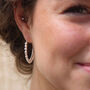 Freshwater Pearl Sterling Silver Hoops, thumbnail 4 of 5