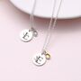 Sterling Silver Birthstone With Floral Initial Necklace, thumbnail 2 of 5