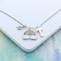 Enamel Rainbow Personalised Charm Necklace, thumbnail 1 of 2
