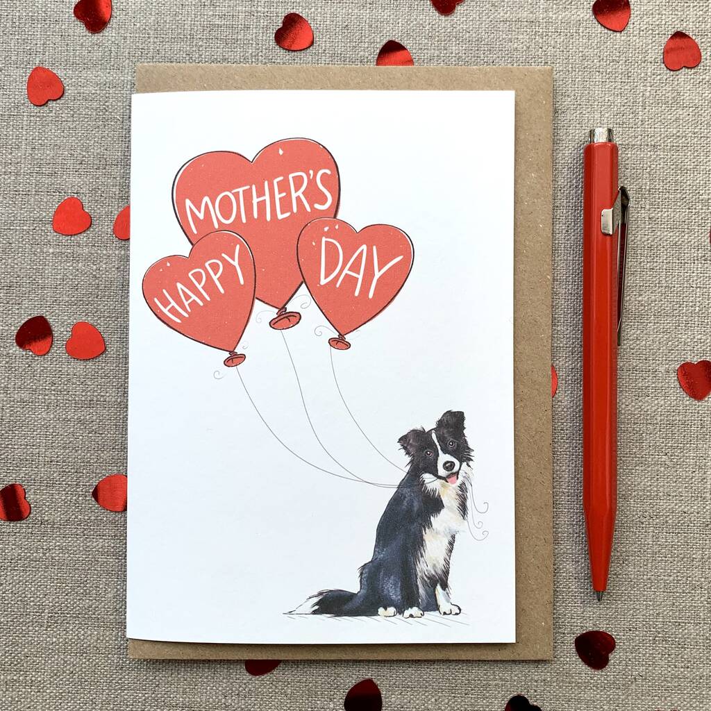 Personalised Border Collie Mother's Day Card, 1 of 4
