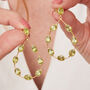 Emerald Stud Peardrop 18 K Gold Plated Silver Earrings, thumbnail 6 of 11
