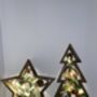 Wooden Christmas Light Up Ornament Tree And Star Set, thumbnail 4 of 12