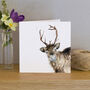Inky Reindeer Blank Greeting Card, thumbnail 1 of 2