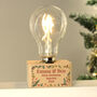 Personalised Christmas Foliage LED Bulb Table Lamp, thumbnail 4 of 6