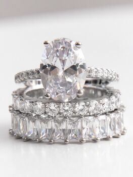 Sterling Silver Stacking Eternity Ring For Women, 6 of 6