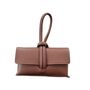 Leather Clutch Crossbody Bag With Knot Handle And Strap, thumbnail 5 of 12