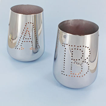Silver Alphabet Letters Tea Light Holders By G Decor, 3 of 11