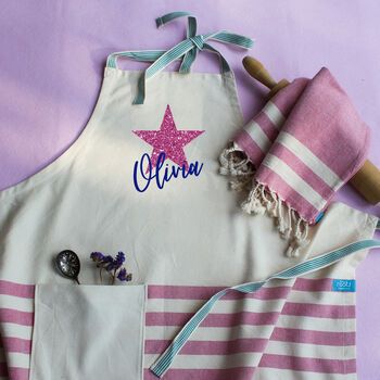 Personalised Cotton Apron, Tea Towels, Birthday Gift For Her, 9 of 12