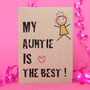 My Auntie Is The Best Card, thumbnail 1 of 1