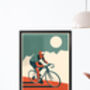 Le Tour Cycling Tour De France Retro Bike Art Print, thumbnail 4 of 4