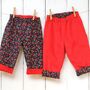 Red Cord Strawberry Reversible Trousers, thumbnail 1 of 6