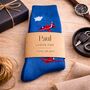 Planes Themed Mens Socks With Personalised Label Sleeve, thumbnail 1 of 5