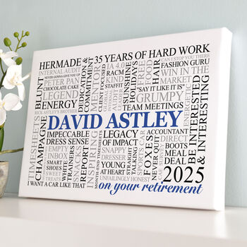 Personalised Retirement Word Art, 11 of 12