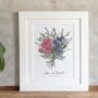 Birth Month Flower Couple Print, thumbnail 1 of 3