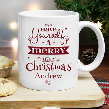 Personalised Merry Little Christmas Mug, 2 of 5