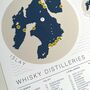 Scotland Whisky Regions And Distillery Map 2023, thumbnail 4 of 7