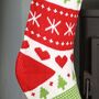 Personalised Chunky Knit Nordic Christmas Stocking, thumbnail 5 of 7