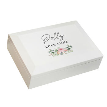 Personalised Wedding Wooden Jewellery Box, 6 of 6