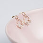 Delicate Floral Drop Earrings With Pearls, thumbnail 5 of 10