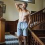 Men's 'Chalk' Stripe Brushed Cotton Pyjama Shorts, thumbnail 3 of 4