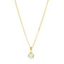 October Birthstone Opal Gold Vermeil Charm Necklace, thumbnail 3 of 9