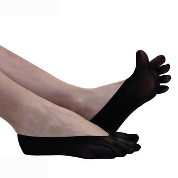 Legwear Plain Nylon Toe Foot Cover Toe Socks, 4 of 8