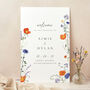 Pressed Wildflowers Wedding Welcome Sign, thumbnail 1 of 3