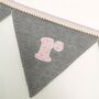 Bunting Personalised Luxury Grey And Pink New Baby Girl, thumbnail 5 of 12