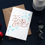 'Merry & Bright' Letterpress Christmas Card, thumbnail 2 of 2