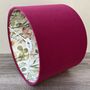 Ava Fuchsia Pink Velvet Double Sided Flower Lampshade, thumbnail 6 of 9