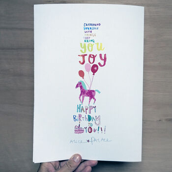 Personalised Pony Mad Big Birthday Card, 8 of 10