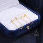 Sterling Silver Cz With Chain Ear Jacket, thumbnail 2 of 11