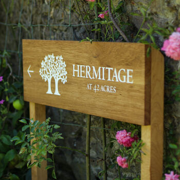 Extra Large Outdoor Wooden Sign With Posts, 5 of 12