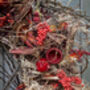 Dried Flower Wreath In Burgundy Red, thumbnail 6 of 7