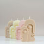 Colourful Moai Cubist Art Face Candle Home Décor Gift, thumbnail 4 of 5