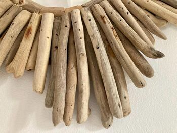 42cm Driftwood Starburst Mirror Wall Décor Coastal Gift, 3 of 8