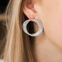 Crystal Encrusted Hoop Earrings, thumbnail 4 of 4
