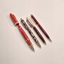 Red And Burgundy Rose Gold Four Piece Pen Gift Set, thumbnail 5 of 9