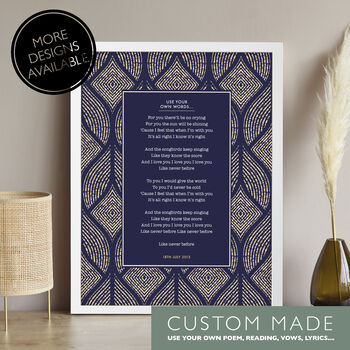 Floral Personalised Favourite Poem Print, 10 of 12