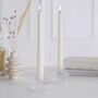 Ribbed Glass Candlestick Holders Set Of Two, thumbnail 5 of 7